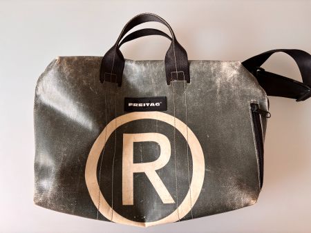 Vintage Freitag Tasche oliv mit Logo