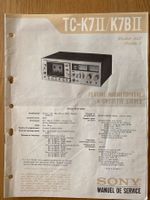 Service Manual SONY Kassetten Deck TC-K7/K7B (franz.)