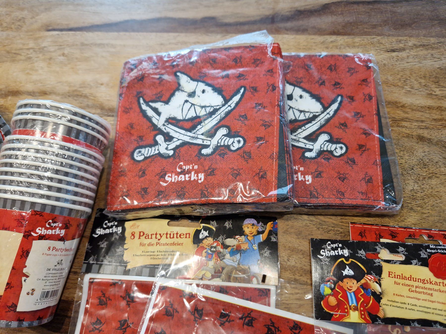 Tovaglioli: Piratenparty Set "Capt'n Sharky" – Usato da Trachslau venduto da schumannmario 2