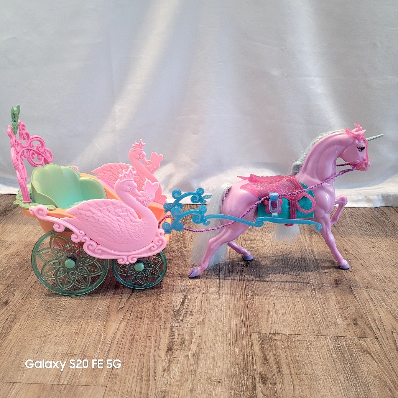 Giocattoli: Barbie Pferd Schwanensee Einhorn und Kutsche – Usato da Niederbuchsiten venduto da klengyel 4