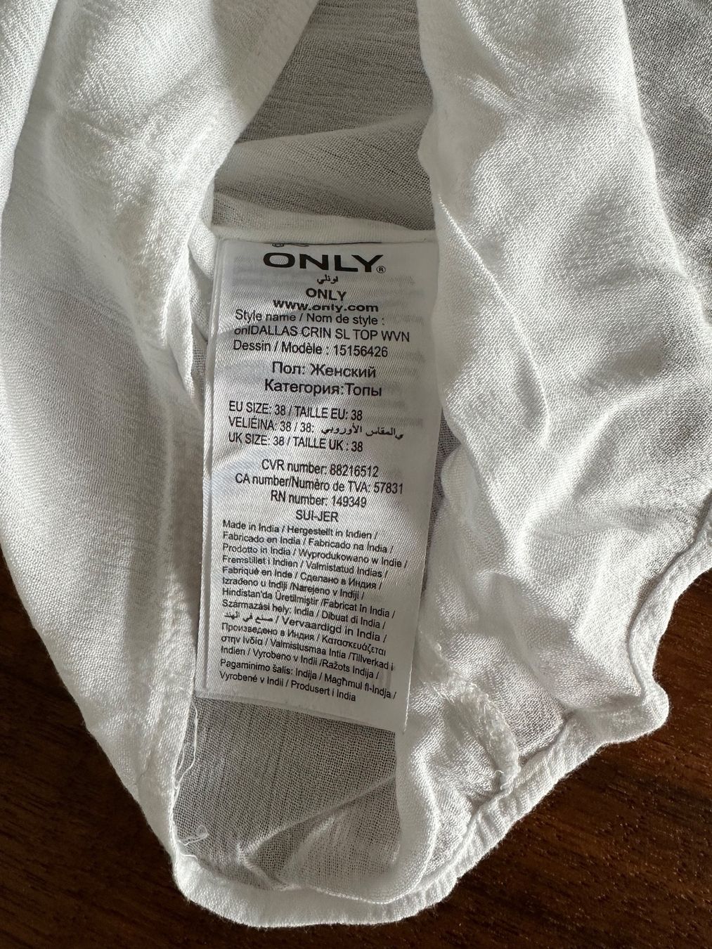 Only Tops: ONLY Dallas TOP, Gr. 38, weiss, Viskose – Gebraucht aus Brüttisellen von Molemo 4