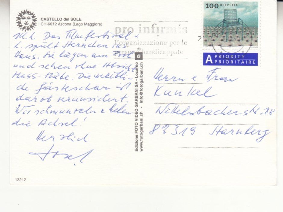 Cartoline postali: Ascona 2005 – Usato da Bürglen TG venduto da StampGraf 1