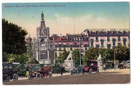 Genève, voitures d'époque au Quai du Mont-Blanc, circ. 1920