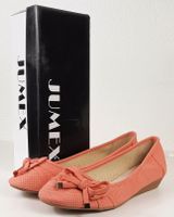 JUMEX Damen Ballerina Mit Schöne Bogen Coral Gr.42