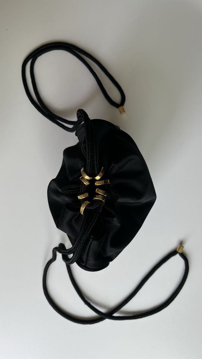 Sacs femmes: VINTAGE BLACK SATIN POUCH BAG RODO – Neuf (Voir description) à Lugano par yul_fhg2 9