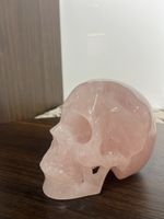 Super realistischer Totenkopf Rosenquarz - 14.5cm, 2.3kg