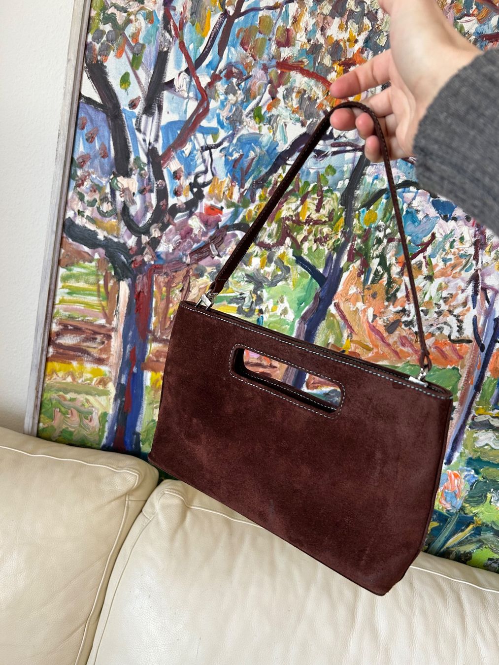 Swarovski Borse da donna: Vintage swarovski brown suede bag – Usato da Rüschlikon venduto da Tey_sl 5