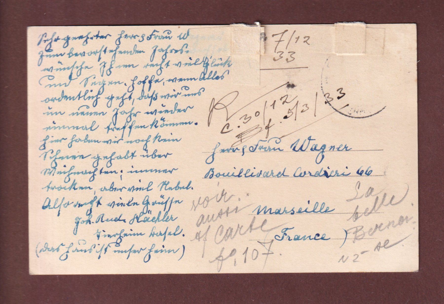 Cartes postales: Foto - Heim - 1933 Wo ? – D'occasion à Pully par nicecards-shop 1