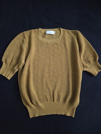 Feines Sommerpulli Grösse L von Copenhagen Muse, Ocher Gelb