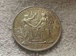 5 francs/Franken 1876 Lausanne