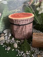 Stool wood look storage box foldable new