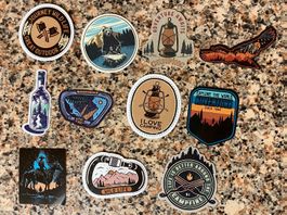 11x STICKER AUFKLEBER OUTDOOR & CAMPING