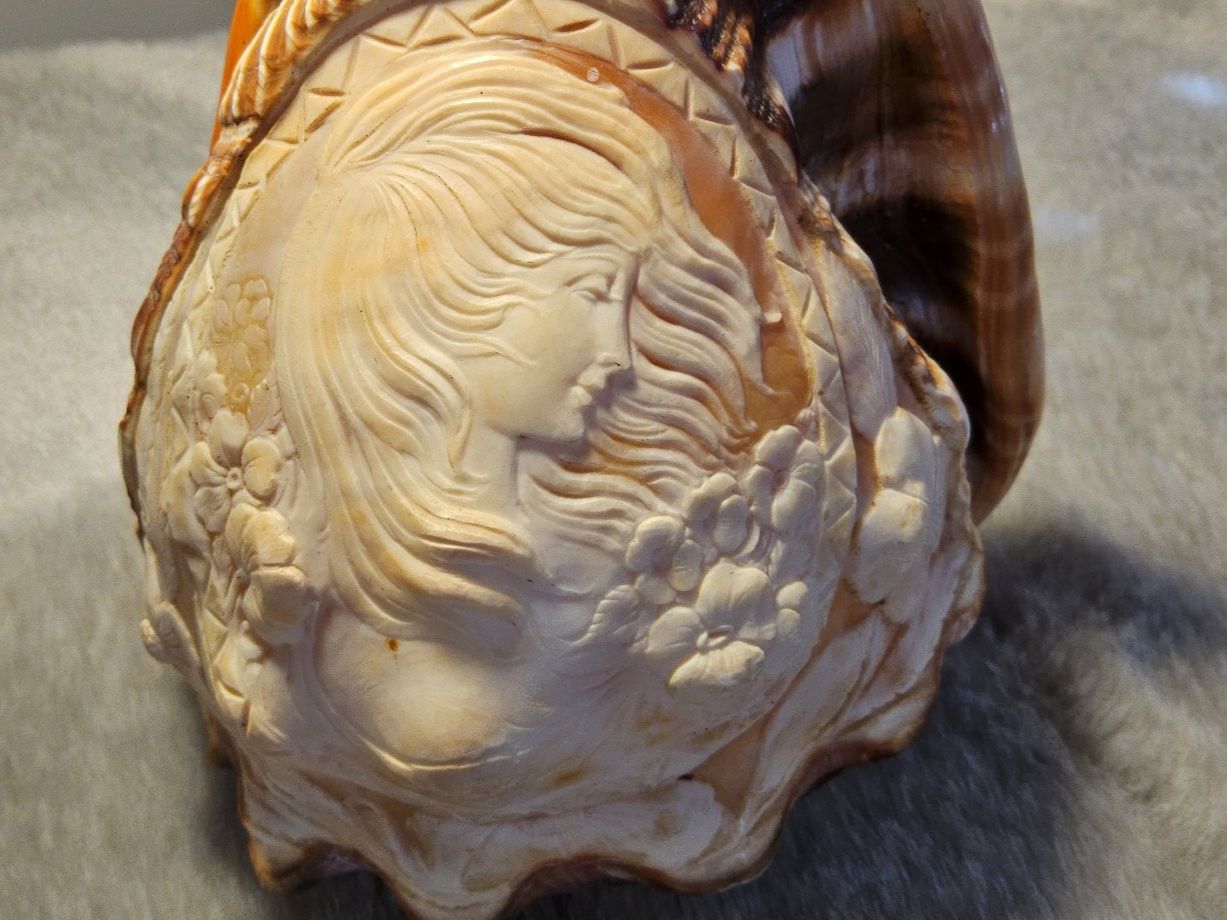 Lampade: Antike Art Déco geschnitzte Conch Shell, ca 1920, Lampe – Usato da Zürich venduto da sanwit 1