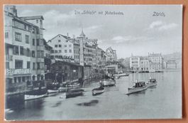 Zürich  - "Schipfe" mit Motorbooten 1907