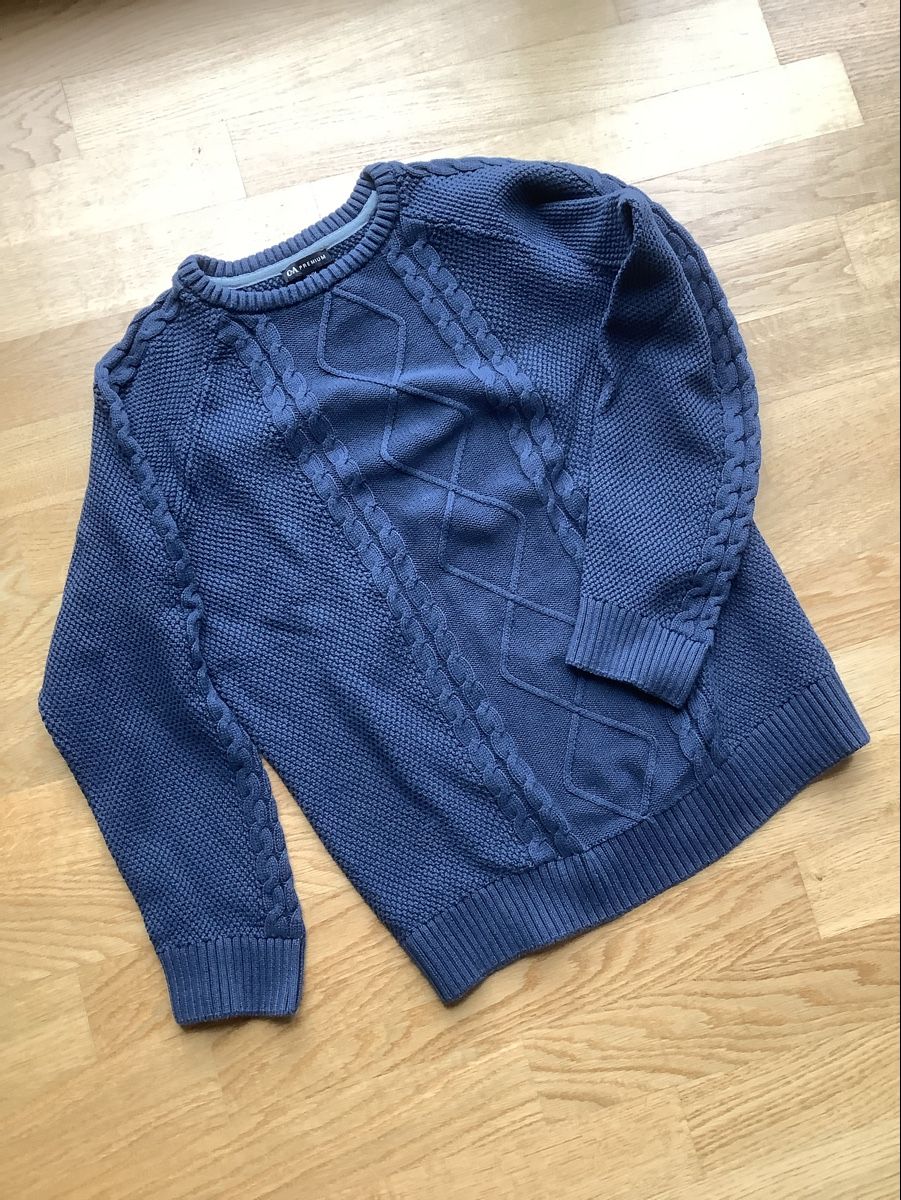 C&A Maglioni & Felpe: Strickpullover C&A Premium, Grösse 164, Blau – Usato da Adliswil venduto da Urspirit