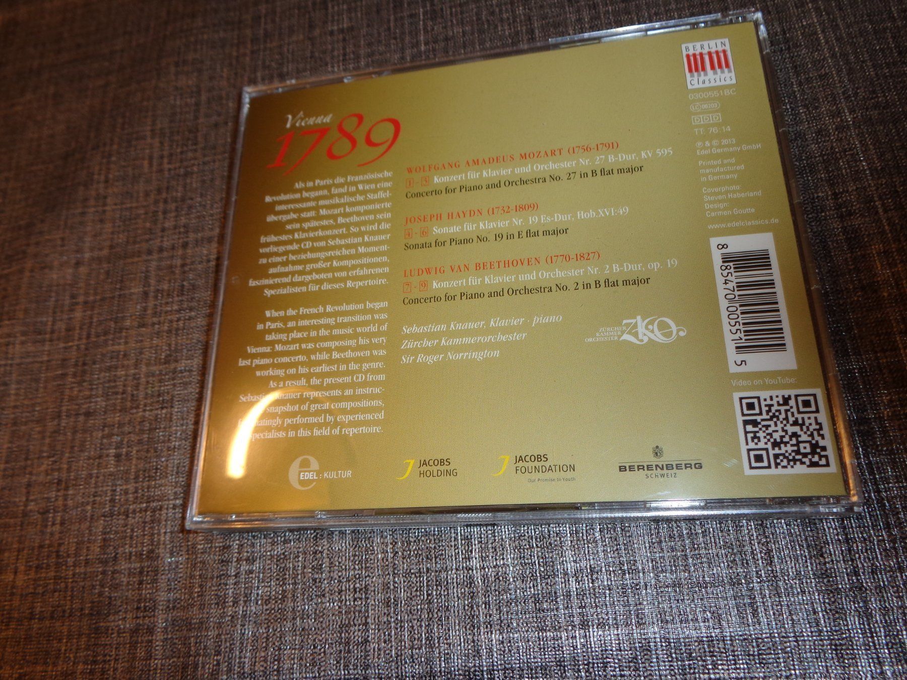 CD: Sebastian Knauer Vienna 1789 CD – Usato da Olten venduto da Disc-Ausverkauf 1