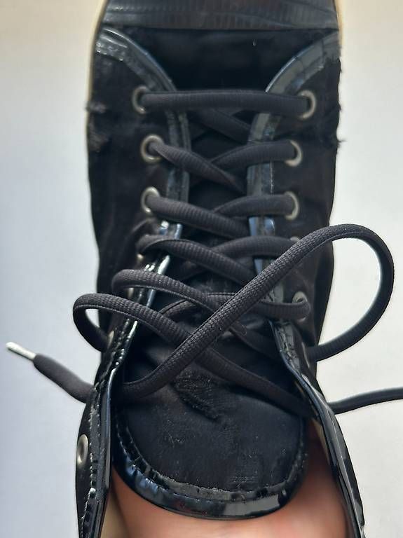 Damenschuhe: Lanvin Black Satin High Tops – Gebraucht aus Zürich von andreagerber23 2