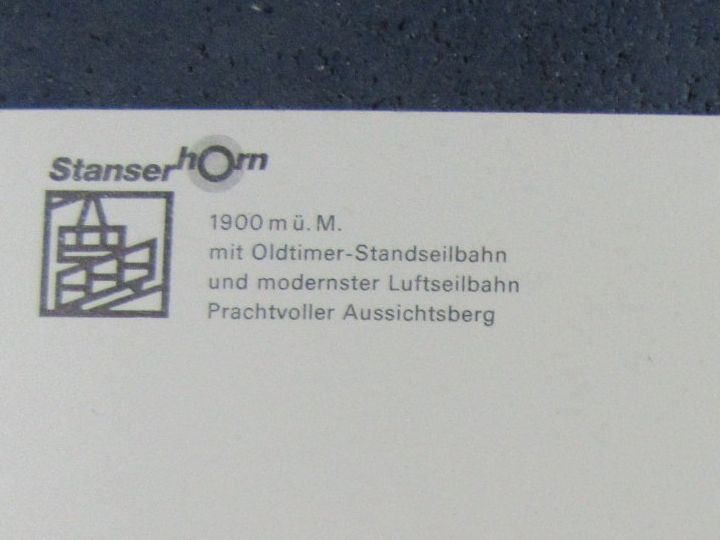 Ansichtskarten: STANSERHORN OLDTIMER-STANDSEILBAHN NEUSTE LUFTSEILBAHN ONW – Gebraucht aus Ettingen von Hausi4711 2