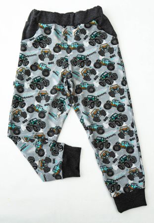 Jungs Jogger Hose mit Monster Truck aus Sweat Gr.110/116 NEU