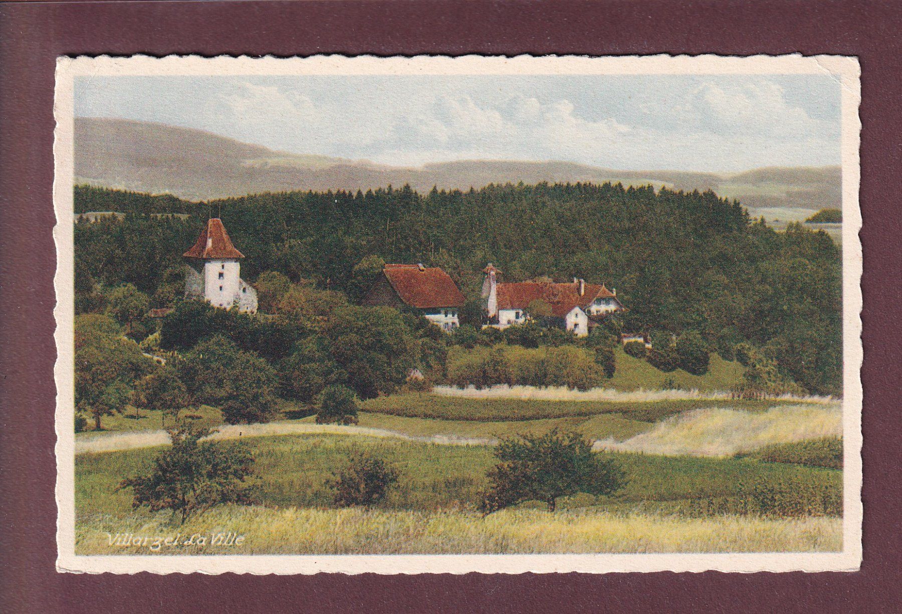 Cartoline postali: VILLARZEL - 1937 // petits plis d'angle // – Usato da Pully venduto da nicecards
