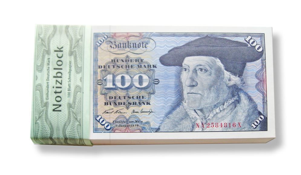 Blocchi: NOTIZBLOCK mit 100 Blatt Deutsche Mark – Nuovo e nell'imballaggio originale da Bern venduto da Ultimaa 1