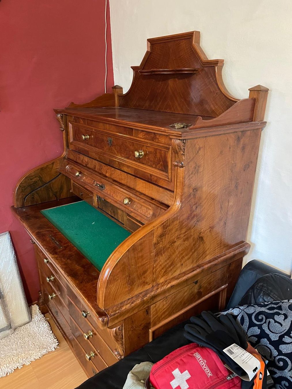 Kommoden: Sekretär - Antik - Nussbaum Furniert 110x75x165 – Gebraucht aus Kleinlützel von aller-l-ei 1