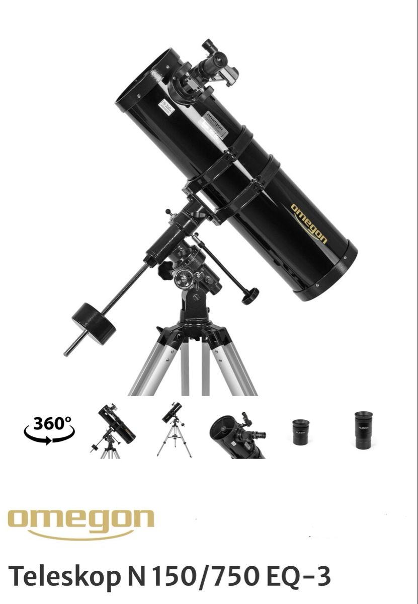 Omegon Télescopes: Omegon Teleskop N 150/750 EQ-3 Einsteiger-Set – Neuf (Voir description) à Buchs ZH par Swidmer