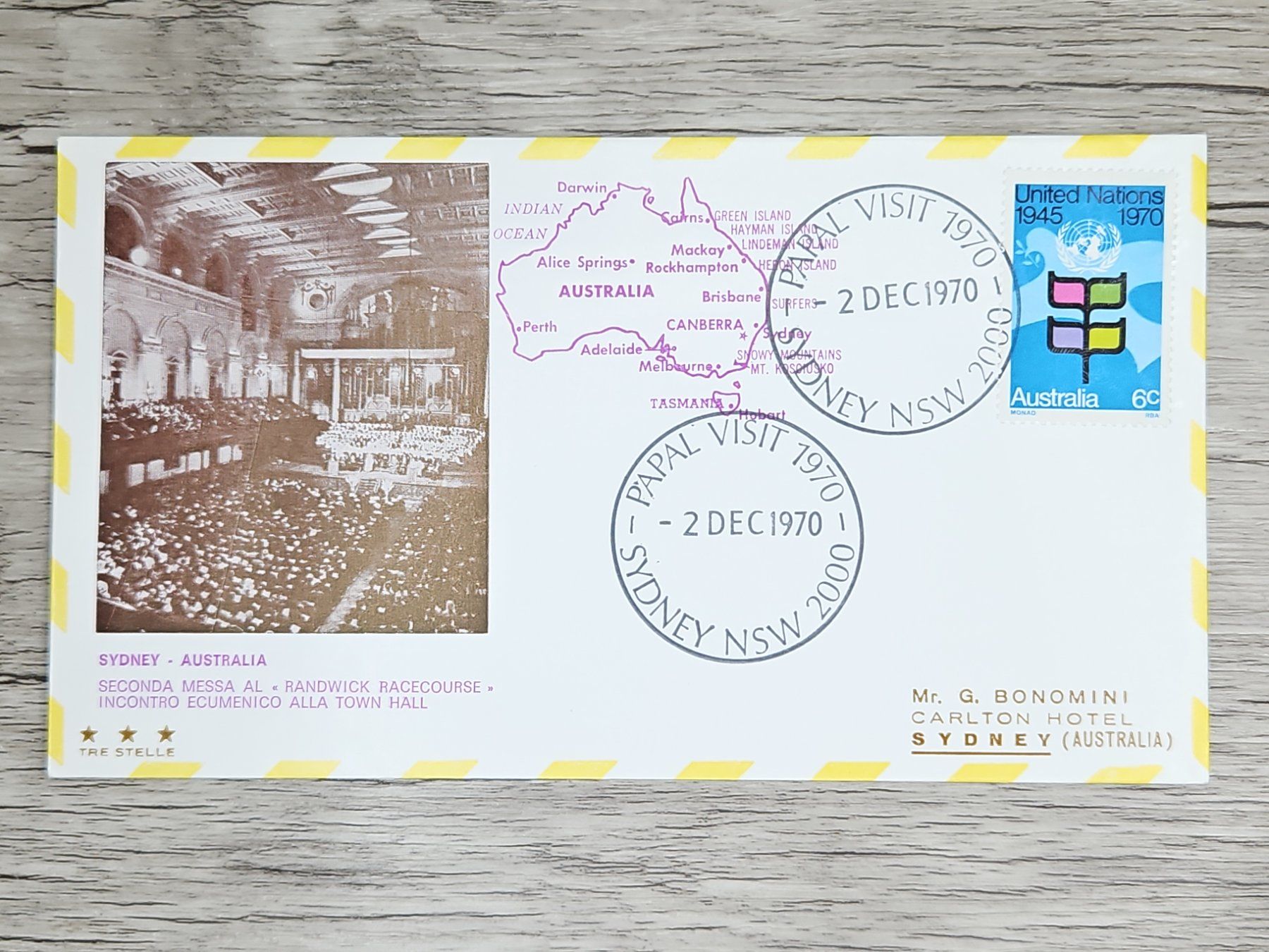 Tutti i francobolli: CL05 Enveloppe + Timbre Australie 1970 – Usato da Cousset venduto da Patrick_Collections
