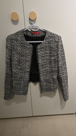 Damen Jacke Hugo Boss schwarz weiss Grösse 38 guter Zustand