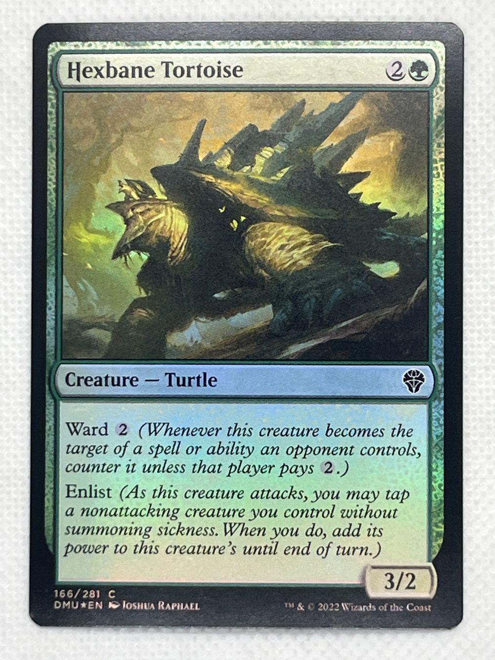 Magic The Gathering Sammelbilder & Trading cards: MTG Hexbane Tortoise DMU 166 Foil Common – Gebraucht aus Hinterkappelen von Kim1992
