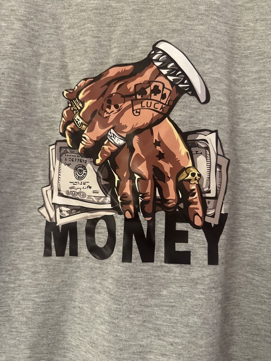 Pullover & Sweatshirts: Stylischer "Money" Sweater, Gr. XL, Grau – Neu (gemäss Beschreibung) aus Solothurn von Ib1a 1