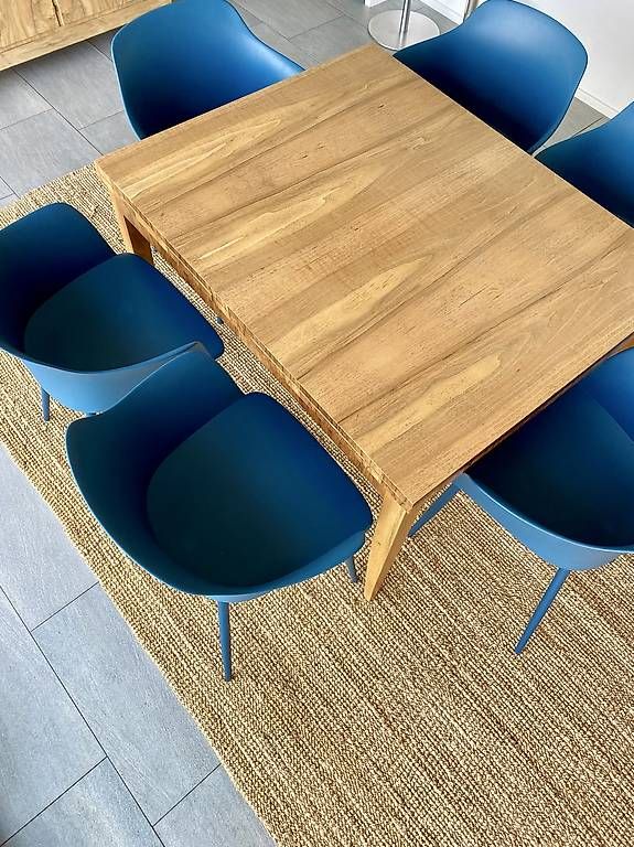 Sedie: Chaises de table bleues pétrole  – Usato da St-Aubin-Sauges venduto da ant_j9vt 1