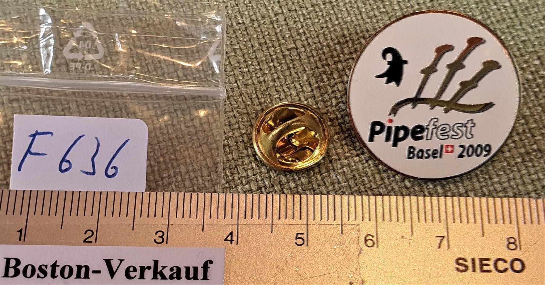 Placchette & Badge: F636 - Pin Pipe Fest Basel 2009 Schweiz – Usato da Reinach BL venduto da Boston-Verkauf 2