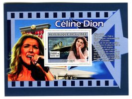 Block "Céline Dion". Guinea.