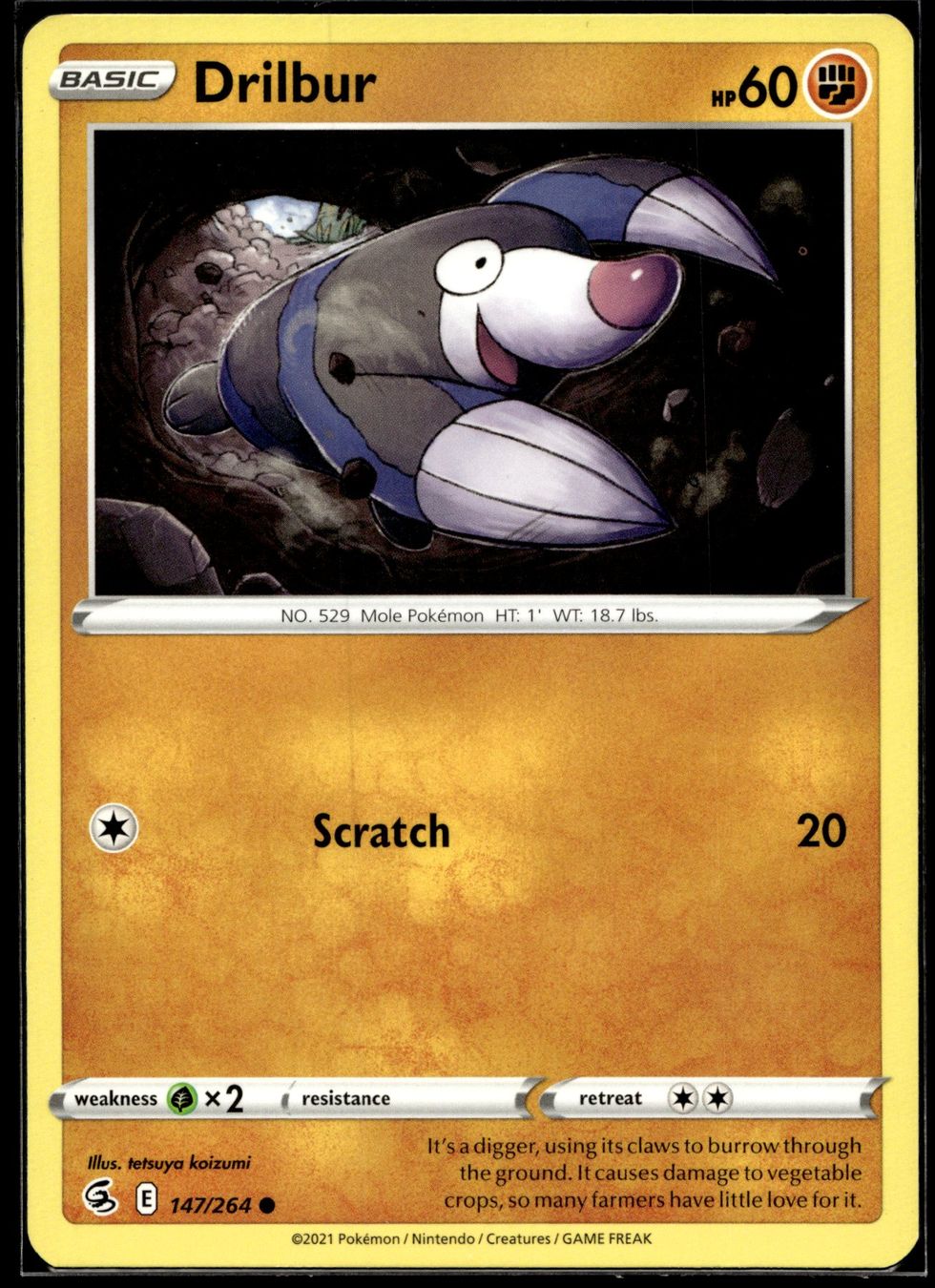Pokémon Sammelbilder & Trading cards: Drilbur (FST EN 147/264) – Gebraucht aus Affoltern am Albis von Chiesa_5