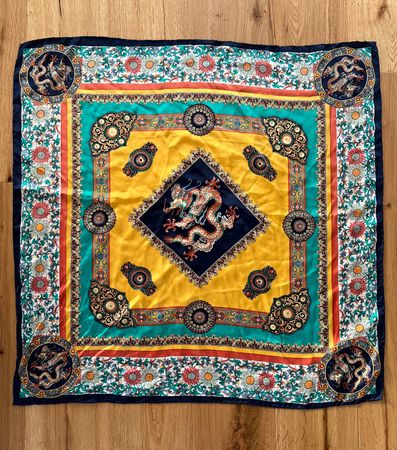 Foulard 100% Seide Drache