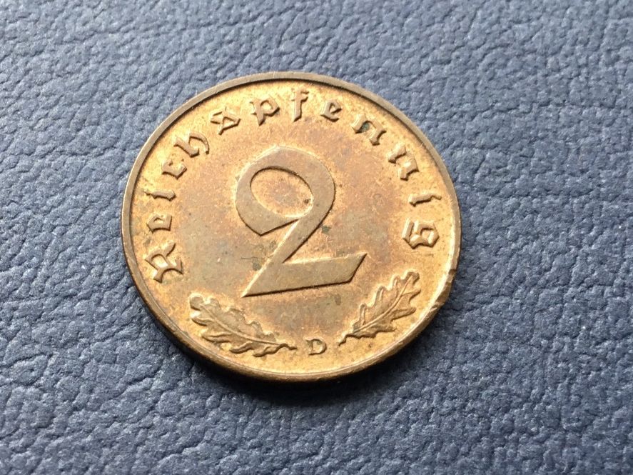 Alle Münzen: Drittes Reich 2 Reichspfennig 1939 D – Gebraucht aus St. Margrethen SG von alfapeugeot10 2