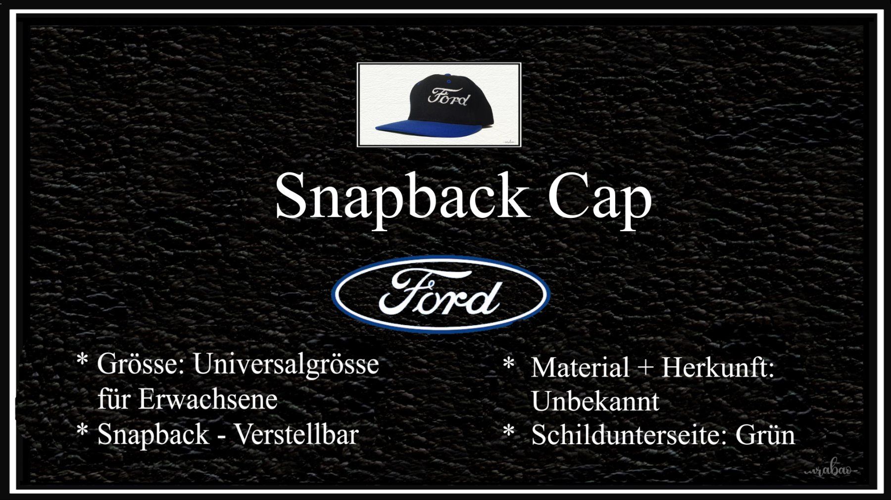 Copricapi, berretti & cappellini: Snapback Cap *Ford* – Nuovo (secondo la descrizione) da Winterthur venduto da -carabao- 6