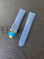 Louis Erard Lederarmband mit Faltschließe – Blau