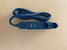 Steba iQ Steckdosenleiste 2xUSB 2x T13 mit Clip neu