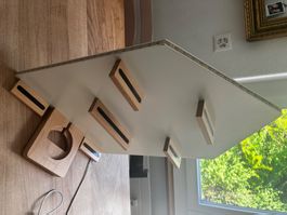 Einzigartige Wandlampe aus Holz, Top Zustand!