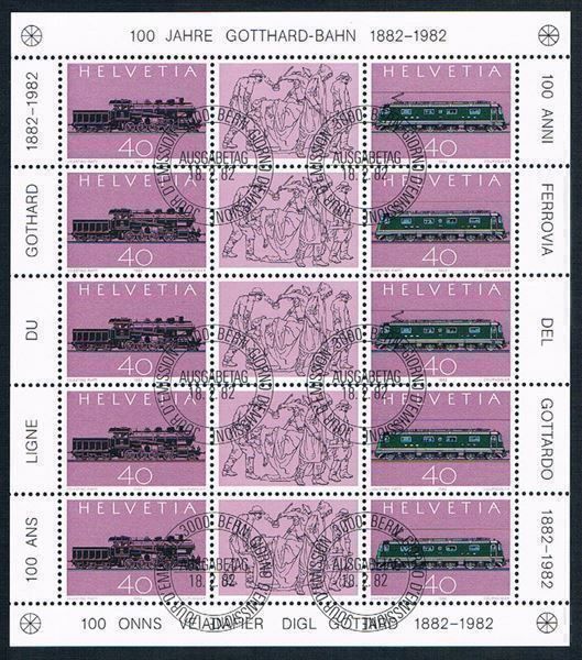Tutti i francobolli: 1982 100 Jahre Gotthard - Bahn gest. – Nuovo (secondo la descrizione) da Bonstetten venduto da Pinguin75