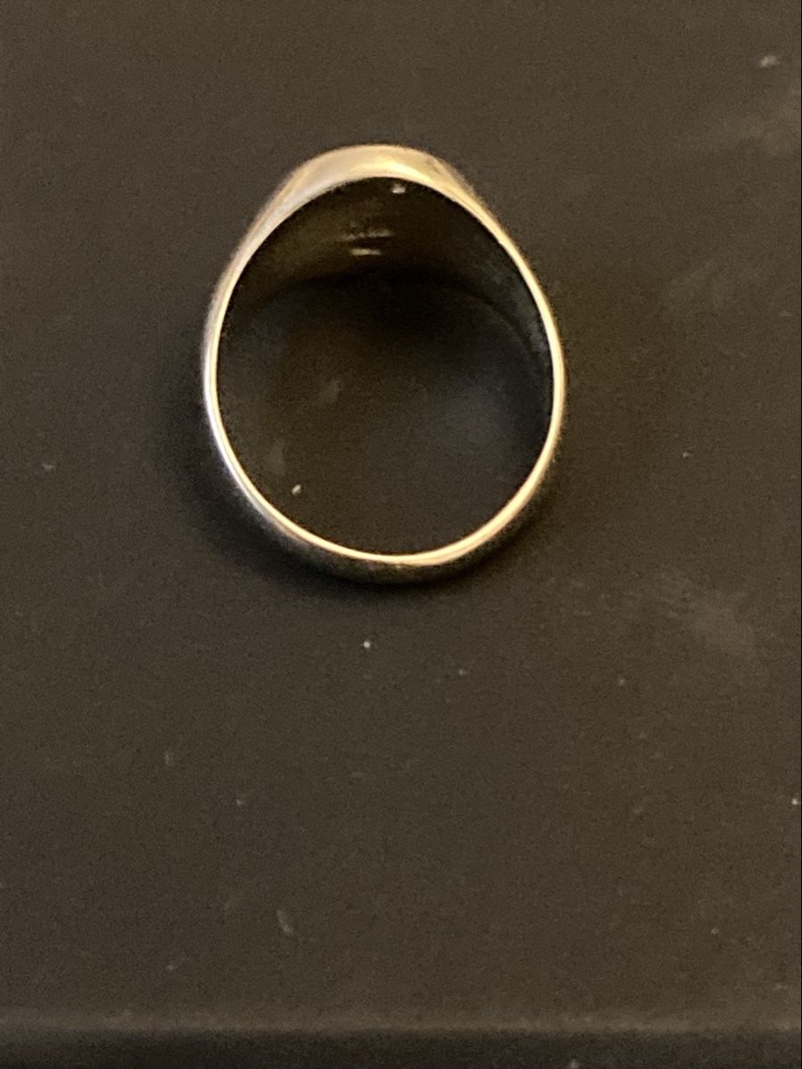 Anelli: Weissgold Siegelring 18 Karat mit den Initialen BS – Usato da Langenthal venduto da Foxi281310 2