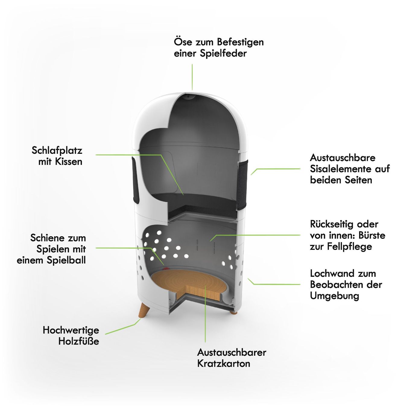 Tiragraffi: Katzenbaum Catrub ONE Weiss – Nuovo e nell'imballaggio originale da Spreitenbach venduto da moravus 2