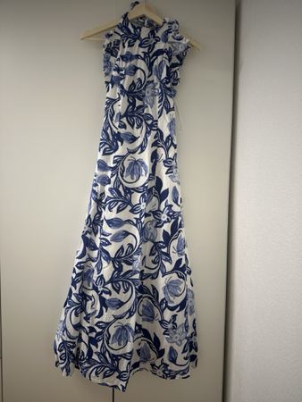 H&M Sommerkleid, Grösse S, blau-weisses Blumenmuster💐