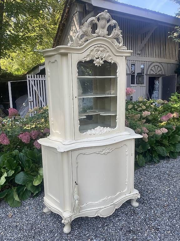 Armoire vaisselier vitre et miroir style rococo (D'occasion) à Troinex ...