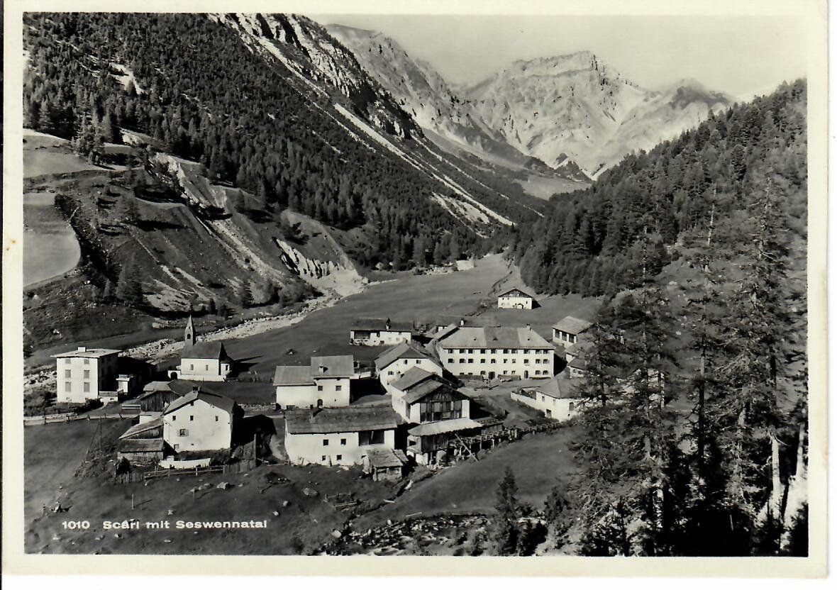 Ansichtskarten: Scarl mit Seswennatal  1951 – Gebraucht aus Hochdorf von Ziegel-16
