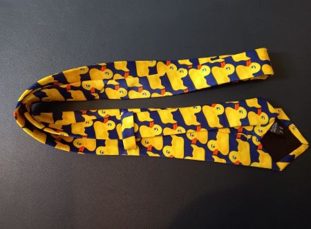 4x Krawatte mit gelber Ente / Cravatte de canard jaune