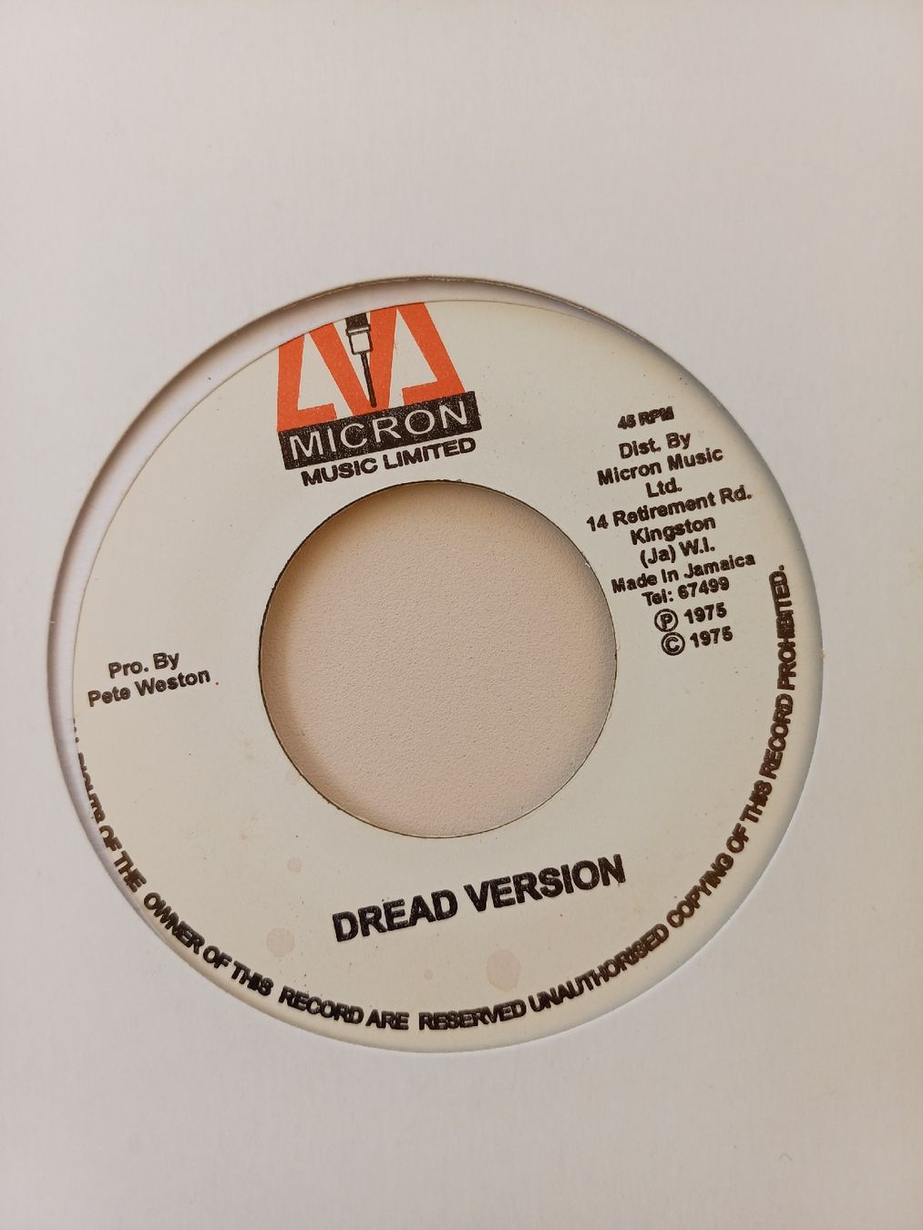 Dischi in vinile: Wayne Jarrett "Satta Dread" 45t – Usato da Begnins venduto da Drastic-Sound 1