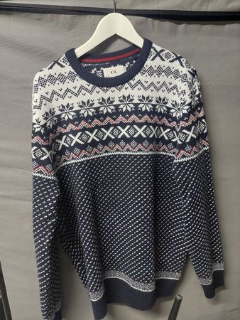 C&A Winter Pullover Gr. L mit Schneeflockenmuster, warm & ku